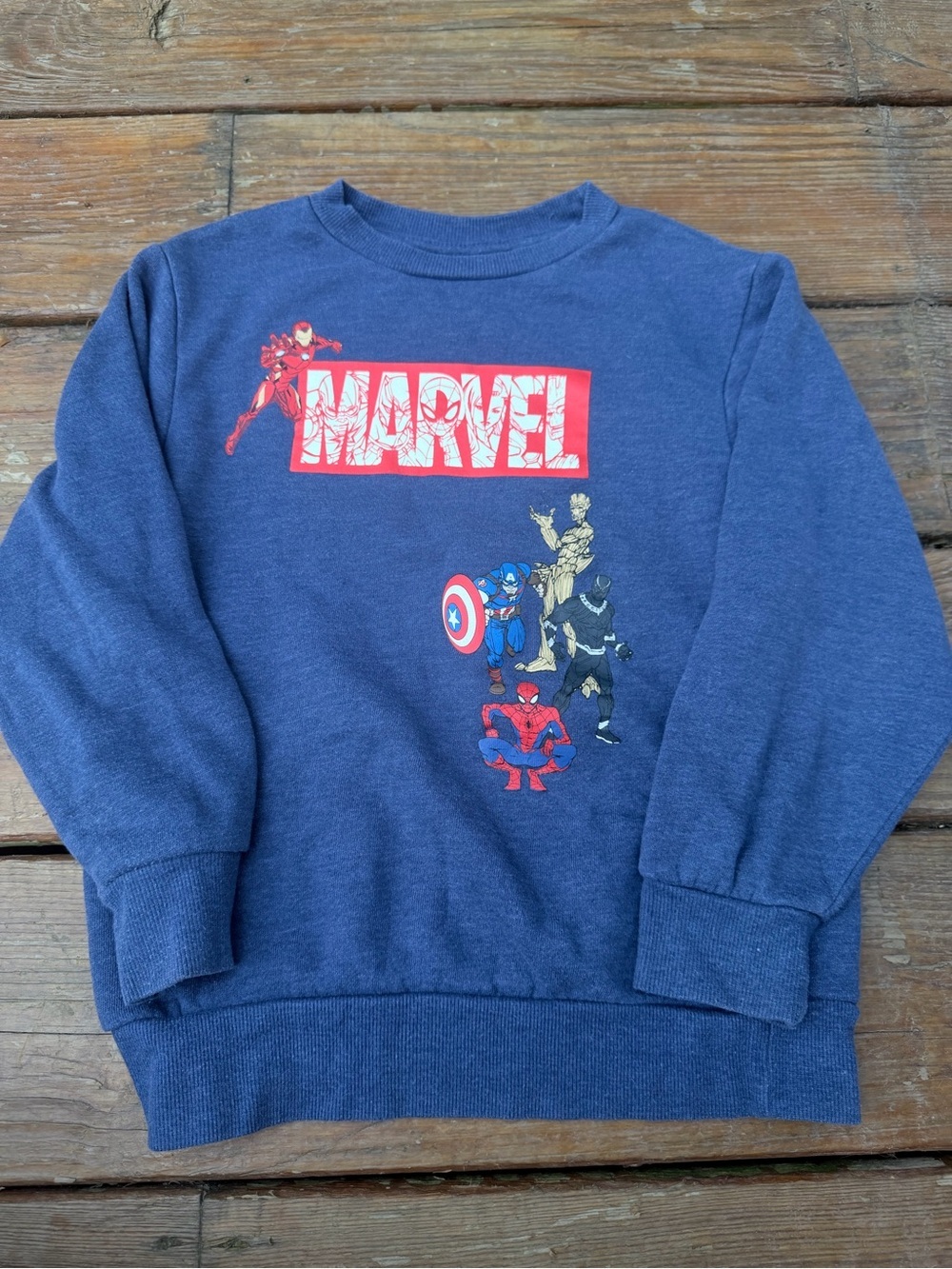 Marvel Kids Navy Blue Graphic Sweatshirt Size S